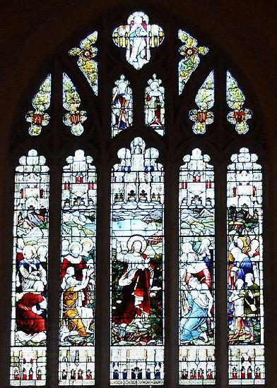 Jean-Baptiste Capronnier Capronnier's east window for the Chapel of St Michael and St George China oil painting art
